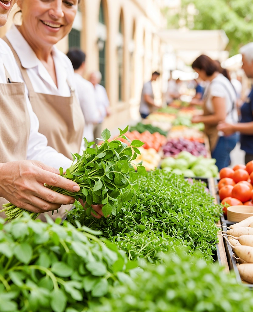 Selección de ingredientes frescos